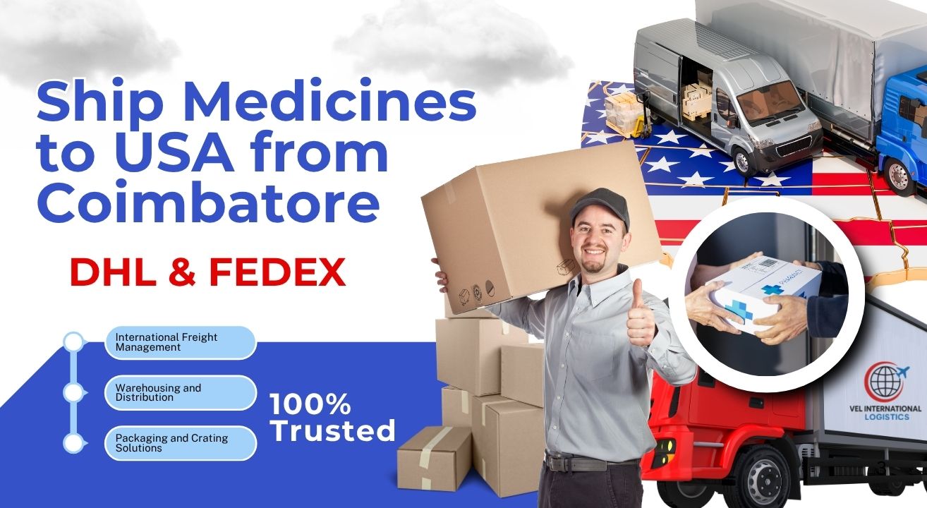 Ship Medicines to USA from Coimbatore
