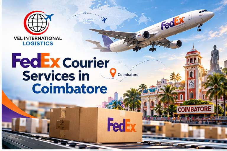 FedEx Courier Services in Coimbatore for documents and parcels. Compare shipping options and request a pickup quote from Vel International Logistics today.